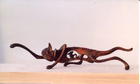Katz und Maus 2004, Bronze, 54 cm