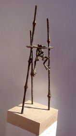 Froschperspektive 2004, Bronze, 40 cm