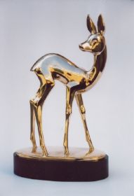 Bambi, moderne Version, Bronze, vergoldet